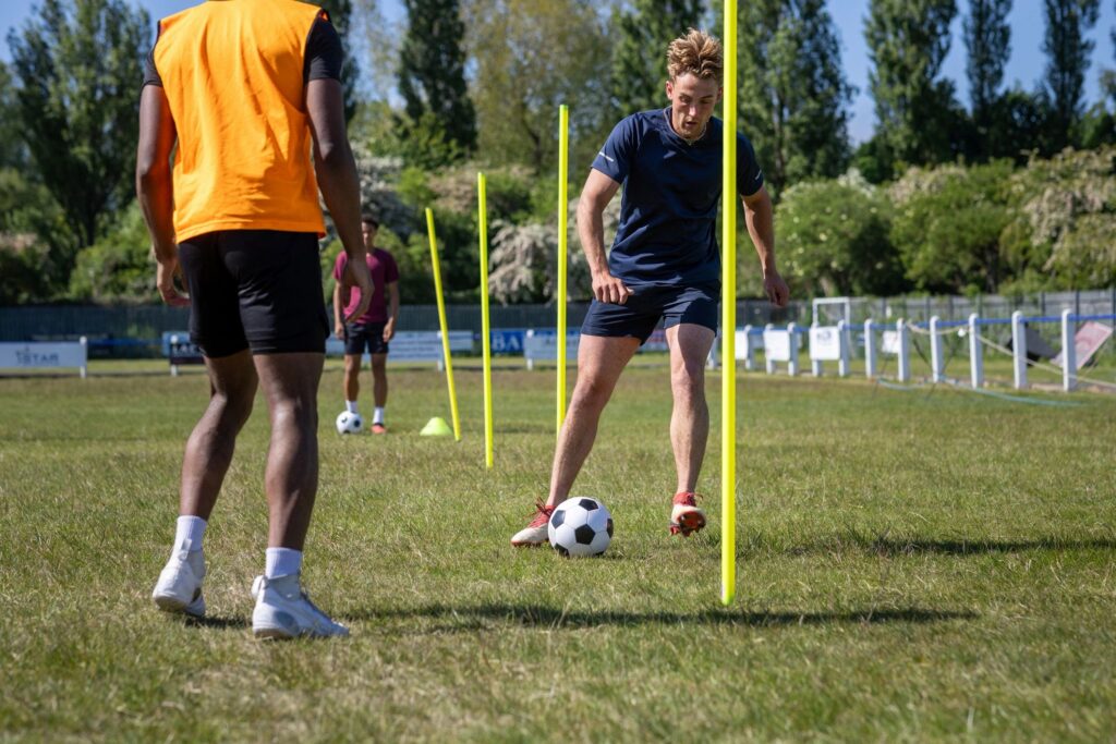 Dribbling Practice At Training